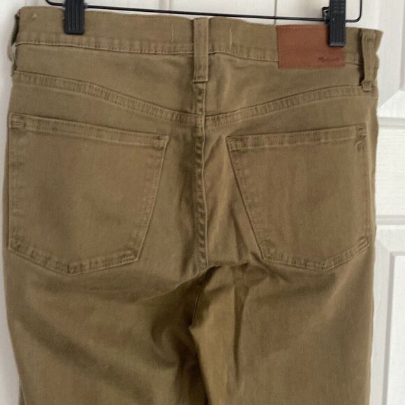 Madewell 9" High-Rise Skinny Jeans: Garment-Dyed Edition Safari Khaki Size 27 - Picture 5 of 8
